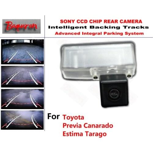 For Toyota Previa Canarado Estima Tarago CCD Car Backup Parking Camera Intelligent Tracks Dynamic Guidance Rear View Camera