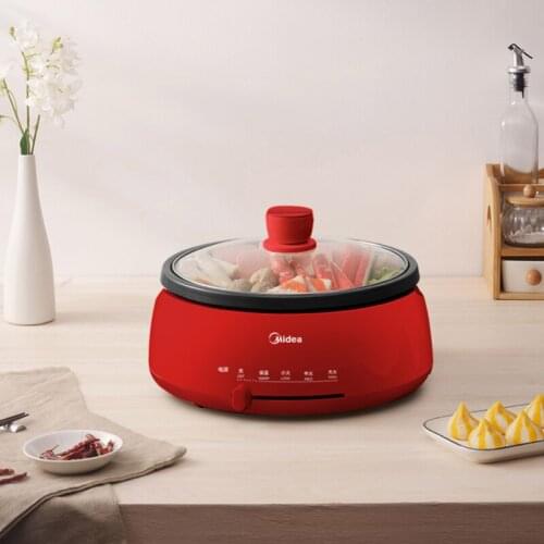 Midea 220V Electric Hot Pot Removable Non-stick Frying Pan Multi Cooker 4L Home Hotpot Cooking Machine Hot Pot Electric