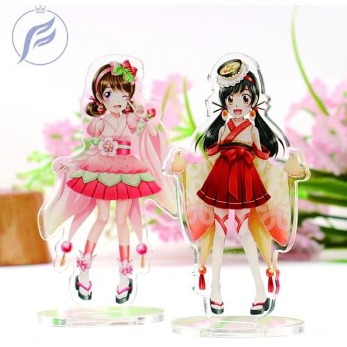 FANGQINGMAO 5cm cartoon anime acrylic stand keychain fashion cheap custom logo print 3D character standee keychains display