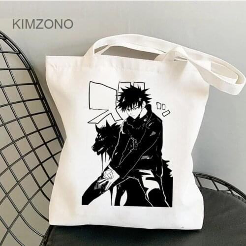 Jujutsu Kaisen shopping bag tote bolso grocery cotton recycle bag bag ecobag bolsa compra sac toile