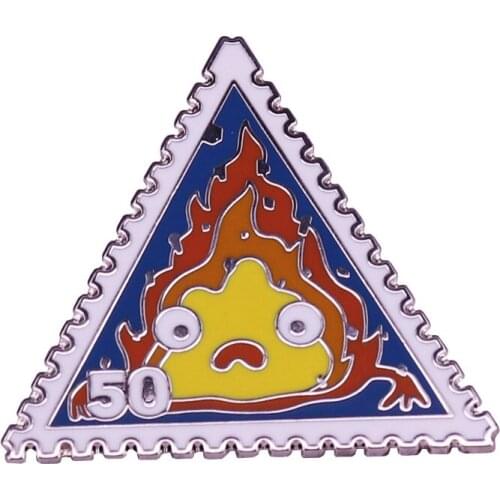 Howls Moving Castle Calcifer Enamel Pin Stylish Japanese Anime Art Accessory