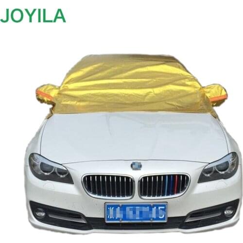 Joyila half car cover waterproof car sun umbrella sun protection universal covers sunshade windscreen protectors for sedan