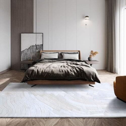 American style genuine cowhide patchwork runner rug in beige color , real leather bedside carpet new year decorative floor mat