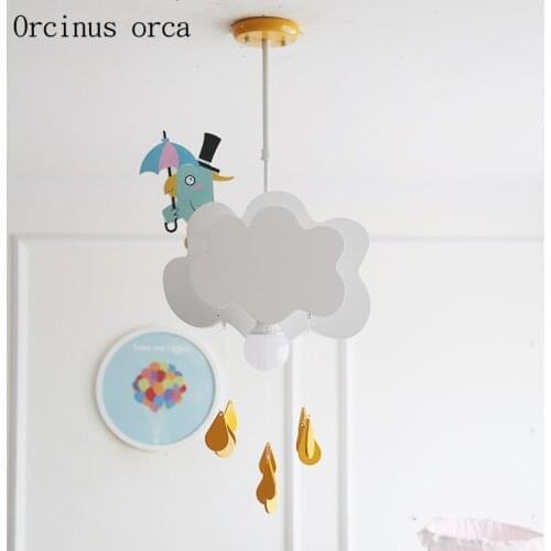 Cartoon creation cloud chandelier boys and girls bedroom childrens room lights Nordic minimalist chandeliers cute chandeliers