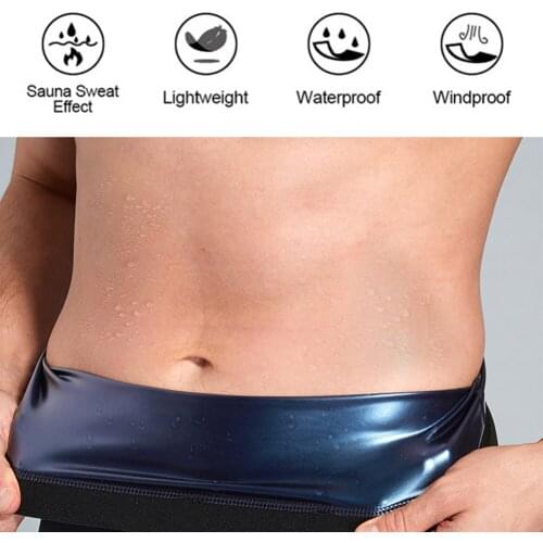 Sweat Sauna Shorts Mens Fat Burning Waist Trainer High Waist Fitness Running Sports Underwear Slimming Pants Body Shapewear