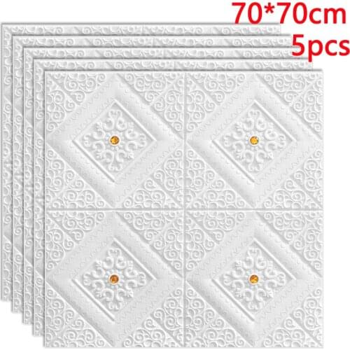 3D Foam Wall Panels Self Adhesive Ceiling Stickers Self-loading Roof Wallpaper Kid Room Home Office Decoration Foam Soft Package