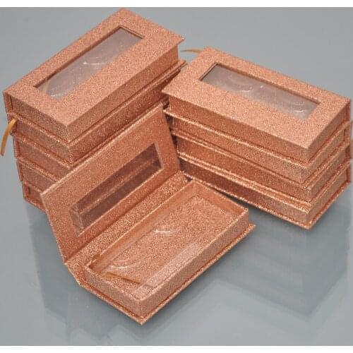 Wholesale Eyelash Packaging Box Lash Boxes Packaging Custom Logo Faux Cils Mink Eyelashes Package Magnetic Glitter Cases Vendors