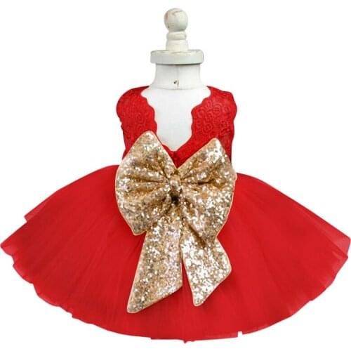 Fancy Baby Red Dress 1 Year Baptism Dress Girl Evening Lace Prom Gown Children Strap Costume Kids Girl Party Tutu Dress Vestidos