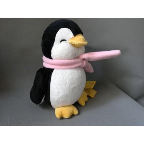 About 30cm lovely penguin plush toy dressed scarf penguin soft doll kids toy Christmas gift h0998