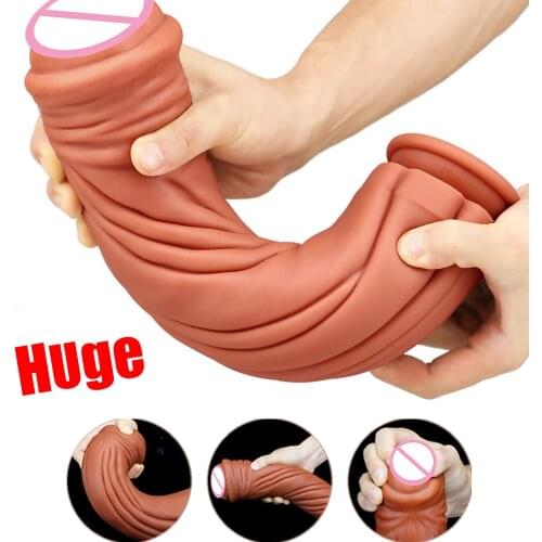 33CM Realistic Dildo with Double Density Anal Dildo Huge Sucker Dildo Malay Dildo Giant Anal Dragon Thick Dildo Sex Toys for You