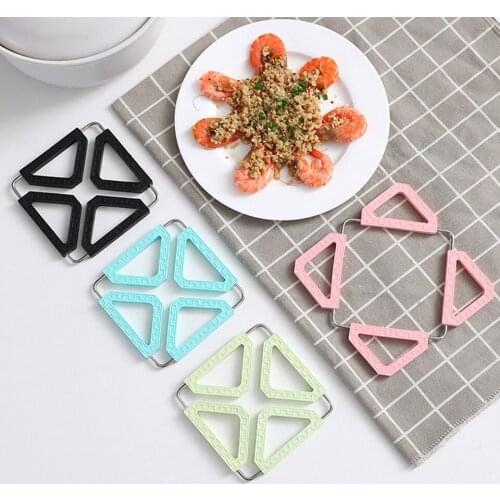 Table Bowl Mats Home Pan Pot Heat Resistant Deformable Placemat For Dining Table Protected Pads