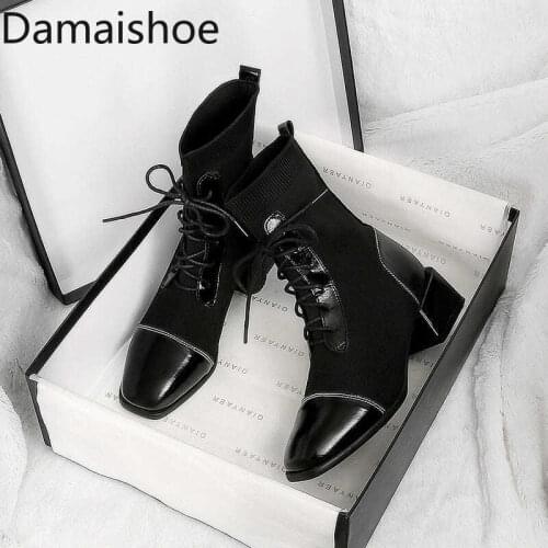 Internet Celebrity Thin Thin Boots New Spring and Autumn Shoes Martens Boots Womens Elevator Wild British Style Ankle Boots