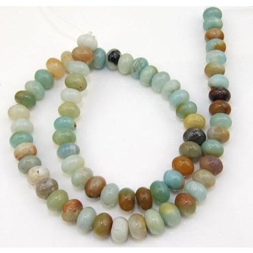 Unique Pearls Jewellery Store Charming Rondelle Amazons Jasper 10mm Gemstone Beads Full Strand 15