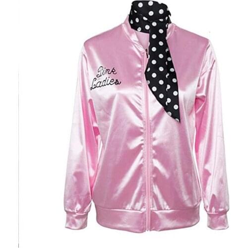 Cosplaydiy Pink Letters Printing Baseball Jacket Cosplay Daily Party TIE Gentlewomanly Lady Holiday Jacket Shirt