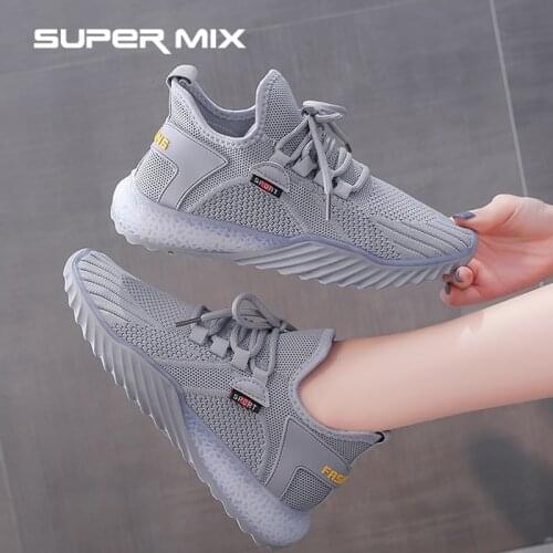 Womens Casual Shoes Fashion Breathable Lightweight Walking Mesh Lace-up Flat Shoes Sneakers Womens 2021 New Fashion