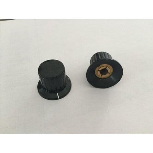100pcs Skirted Knob For Standard Pots Black D 25mm H 20mm Hole Diameter 6mm