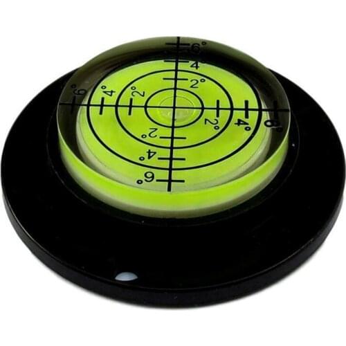 50 X 12mm Spirit Level Bubble Black Angle Clear Mini Round Leveller Bullseye Levels Surface Spirit Level