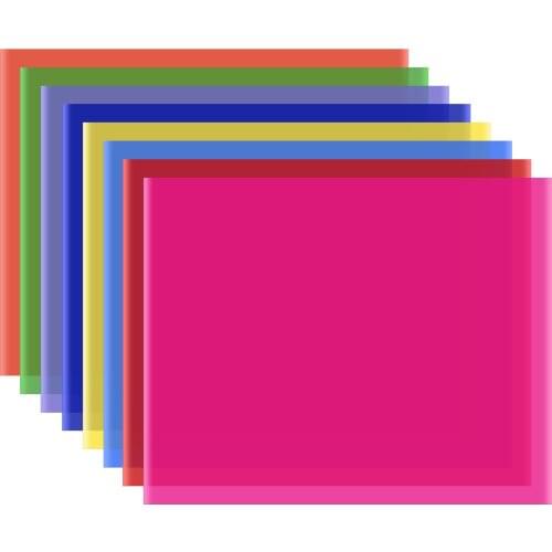 8 Colors Transparent Gel Lighting Filter 50*40cm/20*16in Tinted Light Filters Plastic Sheets for LED Light Studio Flash