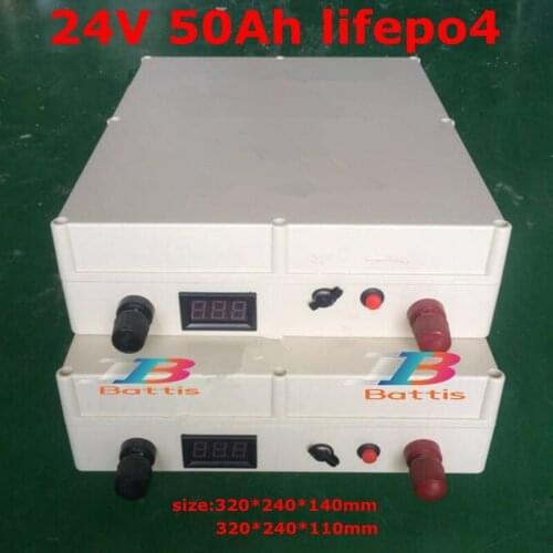 EU US Customized 24V 50ah lifepo4 battery pack for power tool camera led lights power storage +5A charger