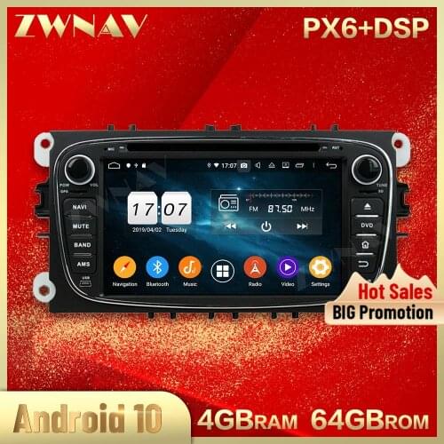 2 din Android 10.0 screen Car Multimedia player For FORD Focus S-MAX Mondeo C-MAX Galaxy audio radio stereo GPS navi head unit