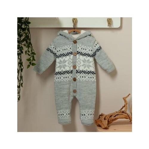 CARAMELL TRİKO BEBEK TULUMU GRİ 0012