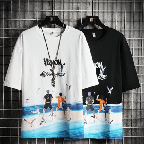 Fashion Hip Hop Mens T-Shirt Printing Summer Mens short sleeve T-shirt Street Clothing Shirts Tops Mens casual T-shirt