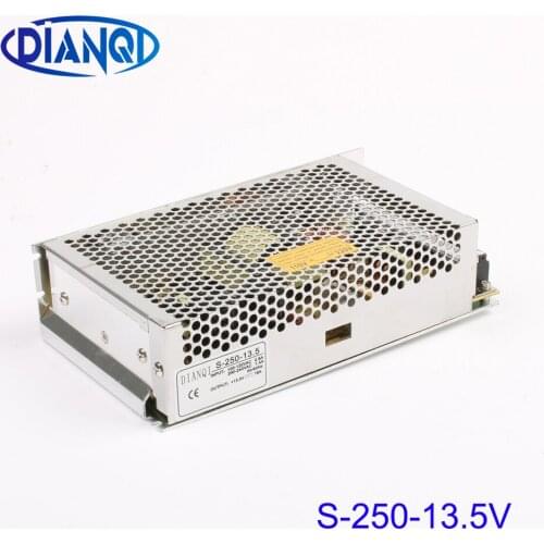 DIANQI power supply 250w 13.5V 18A power suply 13.5v 250w ac to dc power supply unit ac dc converter high quality S-250-13.5
