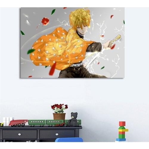 Canvas Paintings Wall Art Posters Pictures Printed The Japanese Anime Demon Slayer Home Decoration For Living Room Modular Frame