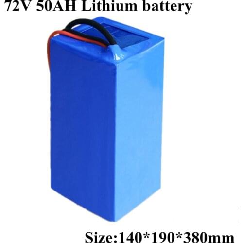 Can Be Customized Li-ion Battery 72v 50ah Lithium Battery Pack with BMS for Electric Bicycle Electrical Motorbike +5A Charger