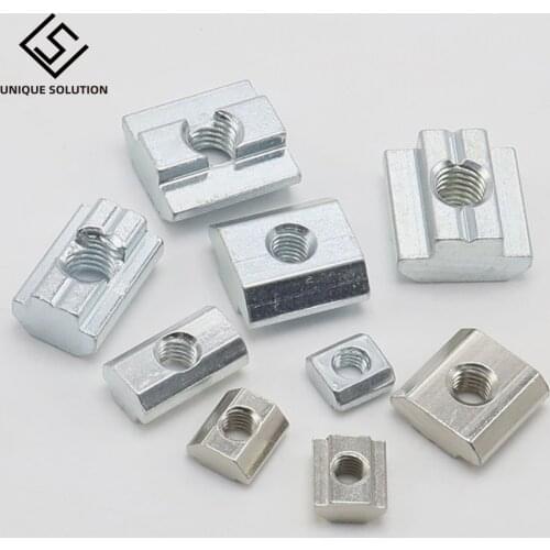 M3 M4 M5 M6 M8 M10 T Block Square nuts T-Track Sliding Hammer Nut for Fastener Aluminum Profile 2020 3030 4040 4545