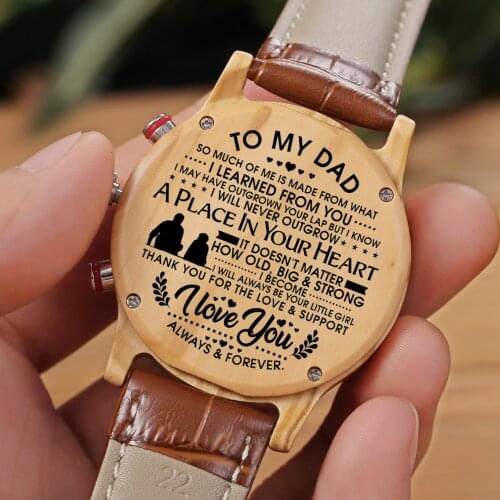 TO MY GREAT FATHER - THE BEST THING THAT EVER HAPPEND ENGRAVED WATERPROOF WATCH LUXURY MEN WATCH BIRTHERDAY GIFT