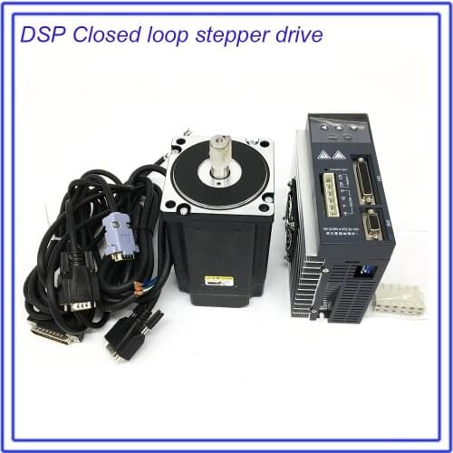 Hybird Stepper Motor Driver Kits 12.5Nm Nema34 86MM 2000RPM Digital Display Closed Loop Encoder Easy Servo 2Ph AC DC CNC Router