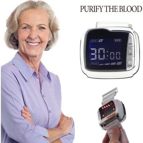 New 650nm Laser Physiotherapy Wrist Diode LLLT for Diabetes Hypertension Treatment Diabetic Watch Laser Sinusitis Therapy