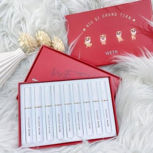 NEW 9Pcs/set Matte Liquid Lipstick Kit Long Lasting Waterproof Velvet Lip Gloss Set Lip Makeup Gift Sets For Girl Cosmetic TSLM2