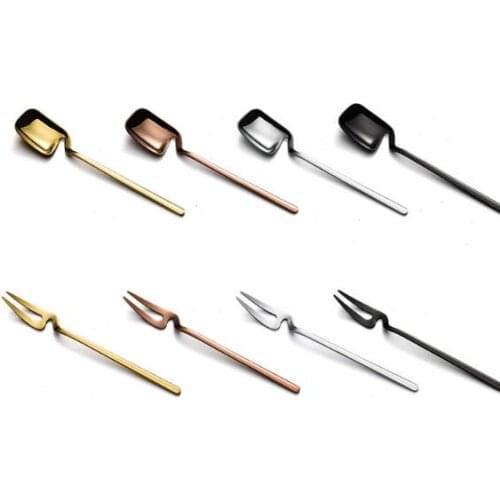 New Creative 304 Stainless Steel Mixing Spoon Fruit Fork