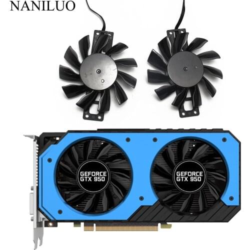 New GA82S2H 4Pin GTX950 Cooler Fan Replace For Palit GeForce GTX 950 StormX Dual Graphics Card Fan