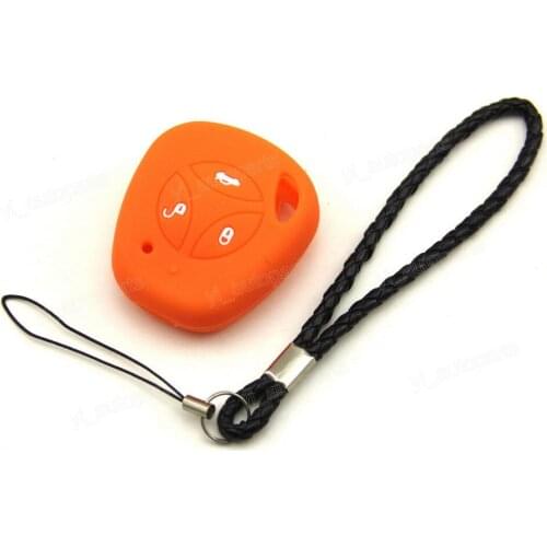 Orange Silicone Case Cover For Lada Kalina Priora Remote Key 3 Buttons LDAZBOR