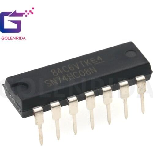 10PCS SN74HC08N DIP14 SN74HC08 DIP 74HC08N 74HC08 DIP-14