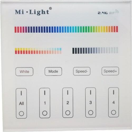 New Milight B4 Led RGBCCT Controller 4 Zones Smart Panel 2.4GHz Remote Controller WW RGB Strip Lights Lamp Bulb Tape Ribbon