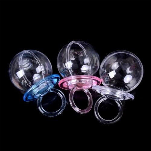 Creative Clear Fillable Pacifier Shape Bottles Baby Shower Candy Box