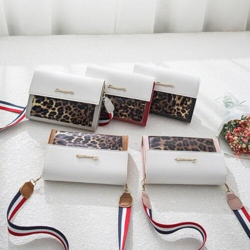 Leopard Print Womens Shoulder Bag 2021 New Korean-Style Fashion Messenger Square Sling All-match Phone Coin Purse Double Deck