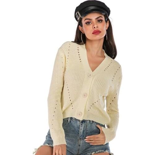 Woman sweaters cardigan mujer suéteres v-neck sweater cardigan women streetwear autumn clothes dropshipping spring femme button