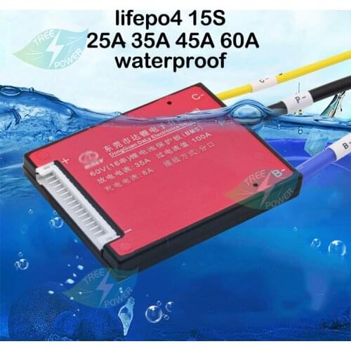 15S 48V lifepo4 Life Battery Protection Board 20A 30A 40A 50A 60A Iron Lithium Charge Balance PCB PCM Cell Pack BMS 3.2V
