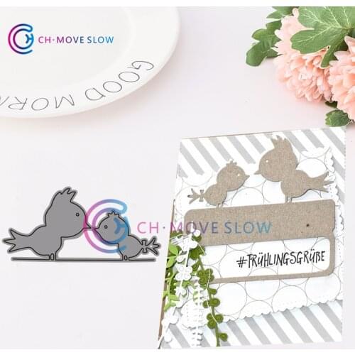 2019 New Arrival CH Two birds Metal Cutting Dies 3D DIY Scrapbooking Carbon Sharp Craft Die Photo Invitation Cards Decoration