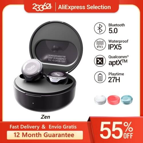 QCC5124 Earphone Bluetooth 5.0 Hybrid Active Noise Cancelling CVC 8.0 and 6 Microphones 30 Hours of Playtime Wireless Earbuds