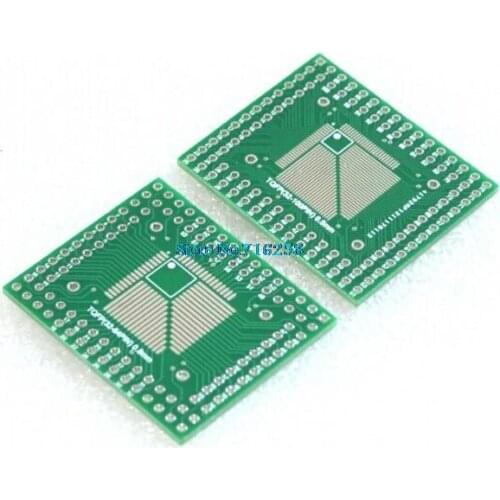 5Pcs FQFP TQFP 32 44 64 80 100 LQFP to DIP Transfer Board DIP Pin Board Pitch Adapter
