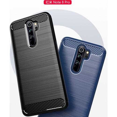 Carbon Finber Case For Xiaomi Redmi Note 8 pro Case Silicone TPU Full Cover For Xiaomi Redmi Note 8 Phone Cover Case