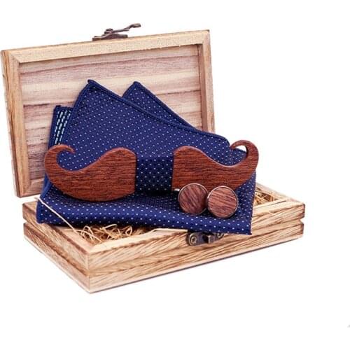 Wooden Beard Bow Tie For Men Phlka Dot Floral Handmade Unisex Carved Adjustable Slim Wood Bowtie Suit Wedding Party