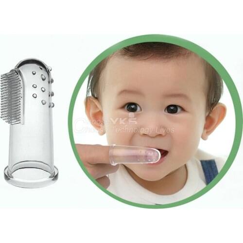 Baby Kid Soft Silicone Finger Toothbrush & Gum Massager Brush Clean Teeth Hot Selling