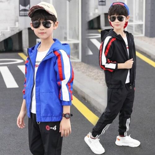 Boy child long sleeve two-piece suit childrens sportswear during the spring and autumn autumn cuhk